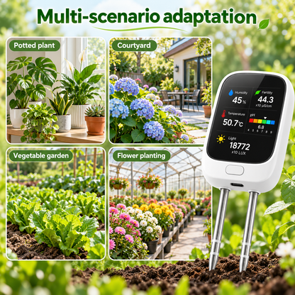 Professional High-Precision Digital 6-in-1 Soil Tester & Environment Meter