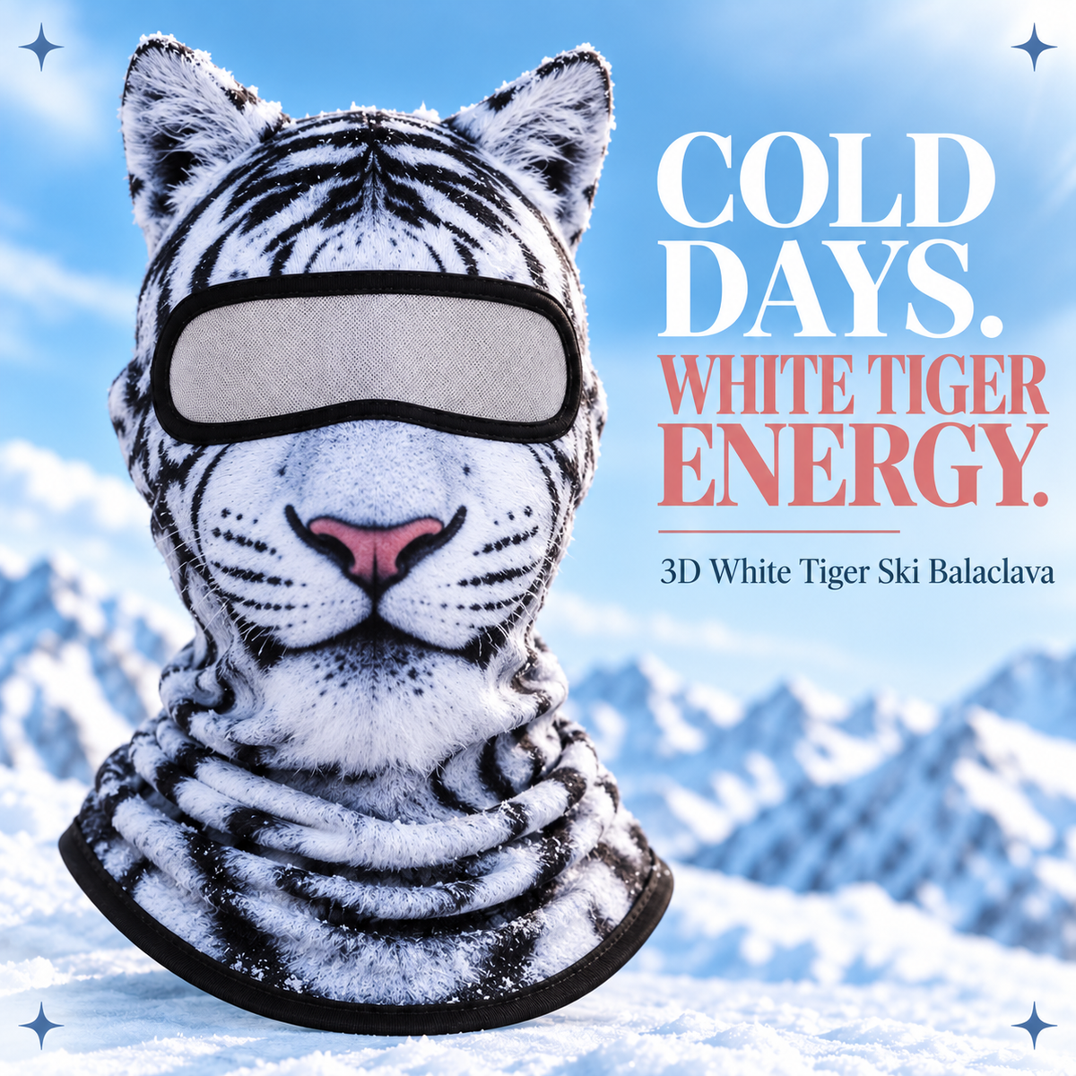🔥🐱3D Cat Ski Balaclava Face Mask with Ears Animal Mask