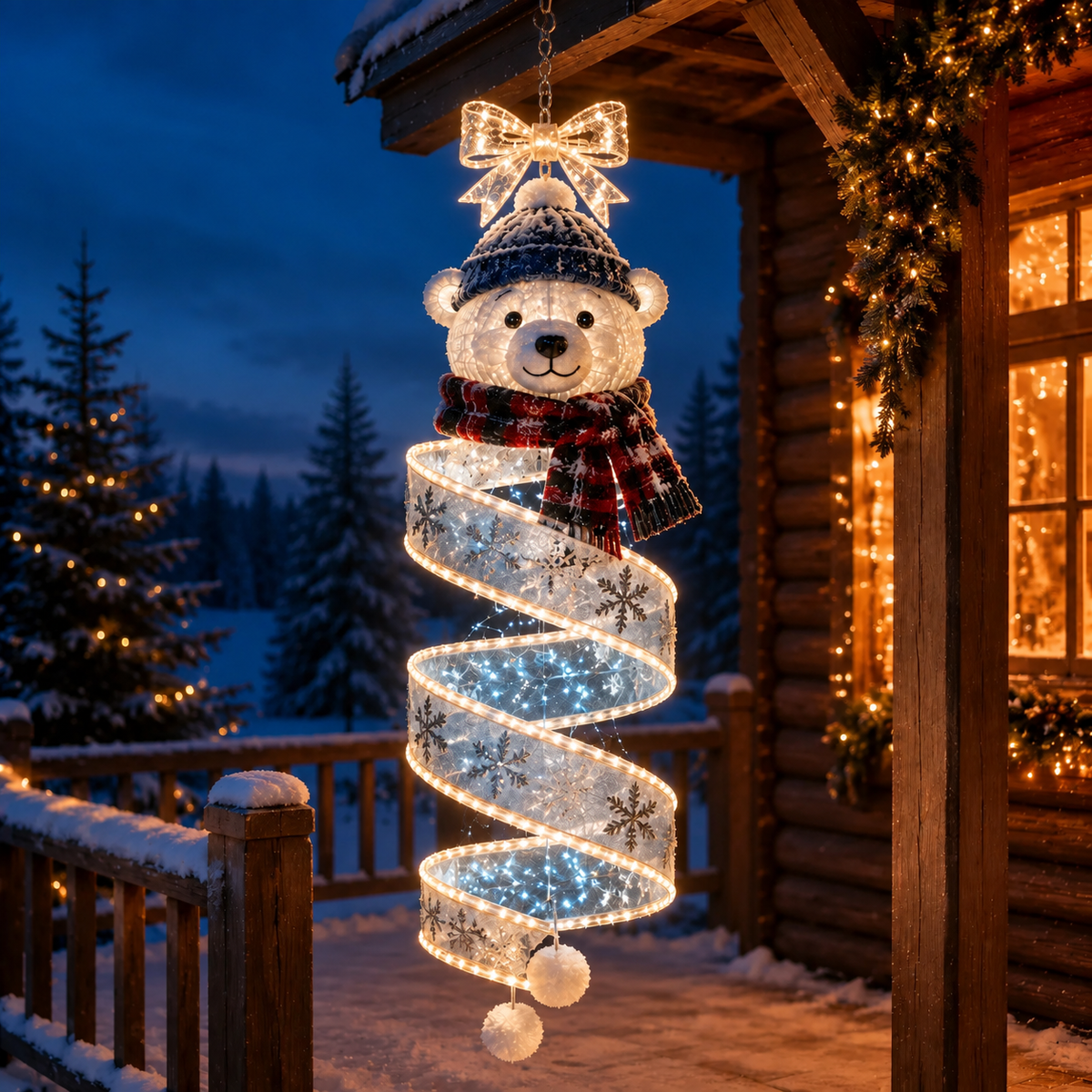 Christmas Magic Spiral Hanging LED Light Collection