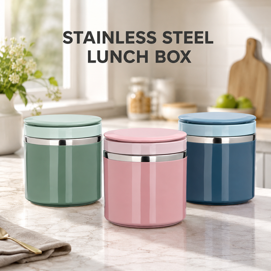 🥗 FreshLock Insulated Stainless Steel Lunch Container – Leakproof, Stackable & Easy to Carry