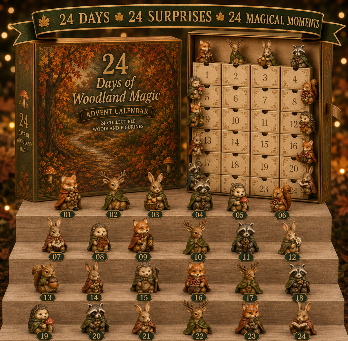 ✨ Enchanted Forest: 24 Days of Tiny Magic | Fantasy Miniature Advent Calendar – 6 Collector Editions