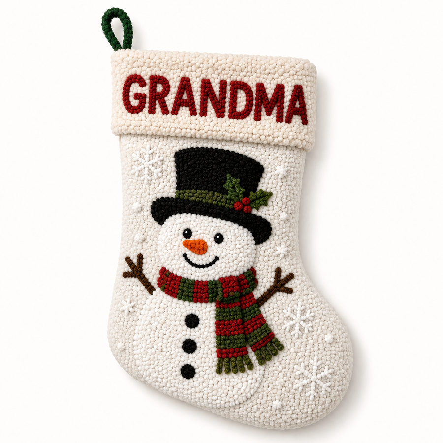 Personalized Snowman Christmas stocking