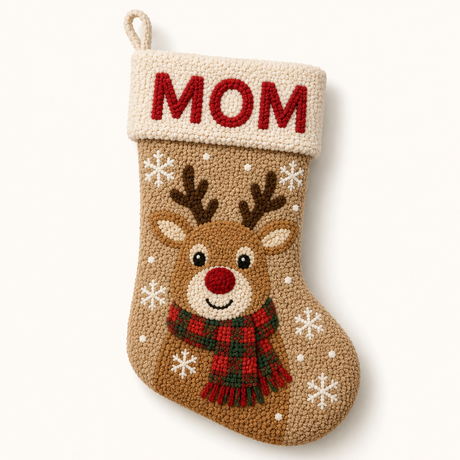 Personalized Reindeer Christmas stocking