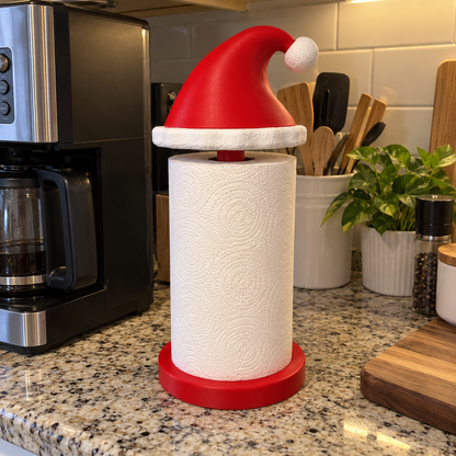 🎅 Santa Hat Paper Towel Holder – Festive Christmas Kitchen Accent