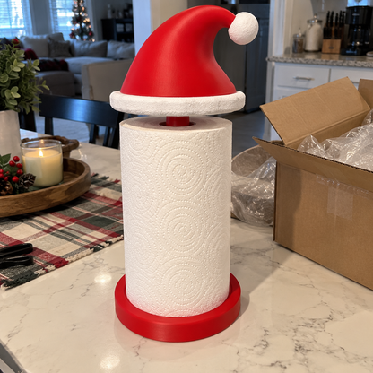 🎅 Santa Hat Paper Towel Holder – Festive Christmas Kitchen Accent