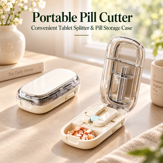 💊 Portable Pill Cutter｜Clean & Accurate Medicine Splitter