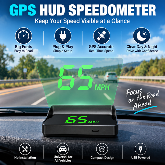 🚗 Car Head-Up Display with GPS | Digital Speedometer HUD