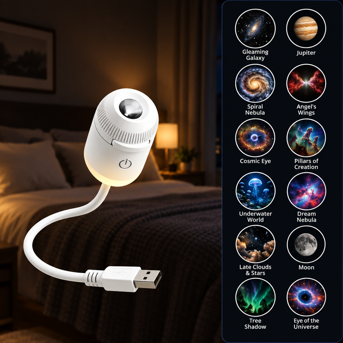 🌌 Dream Star Projector | Galaxy Night Light for Bedroom