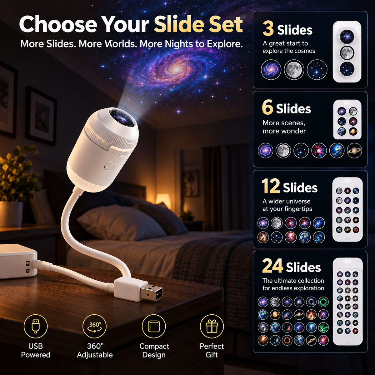 🌌 Dream Star Projector | Galaxy Night Light for Bedroom