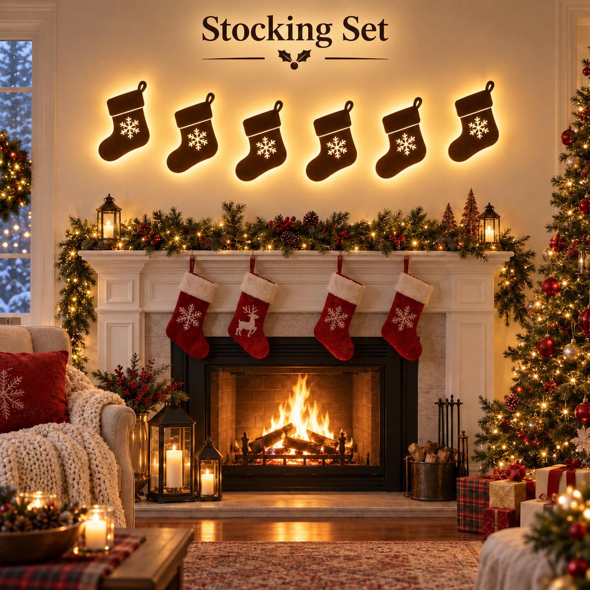 🎄🦌 Magical Reindeer Christmas Wall Light – Cozy Holiday Glow for Your Home ✨