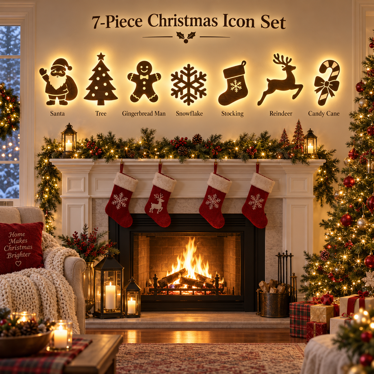 🎄🦌 Magical Reindeer Christmas Wall Light – Cozy Holiday Glow for Your Home ✨