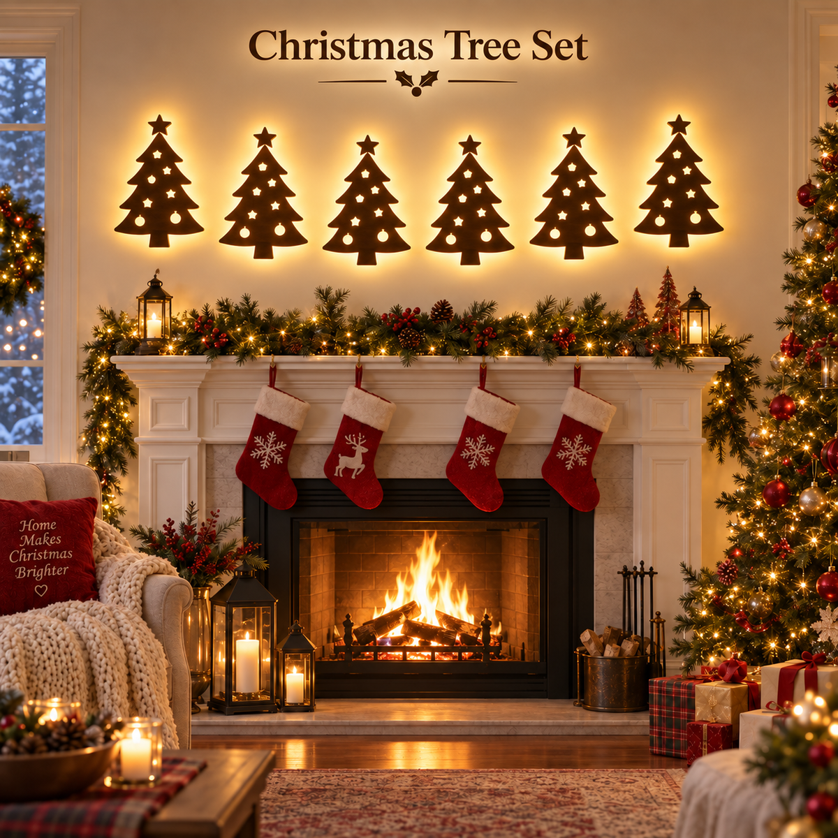 🎄🦌 Magical Reindeer Christmas Wall Light – Cozy Holiday Glow for Your Home ✨