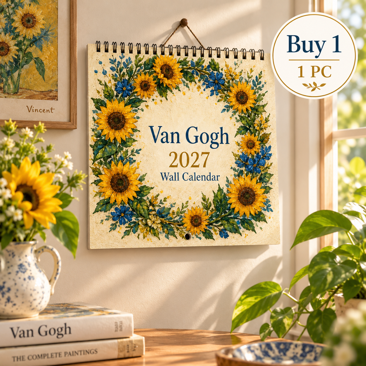 🎨 Van Gogh Inspired 2027 Wall Calendar ✨ 12 Beautiful Art Prints for Wall Decor