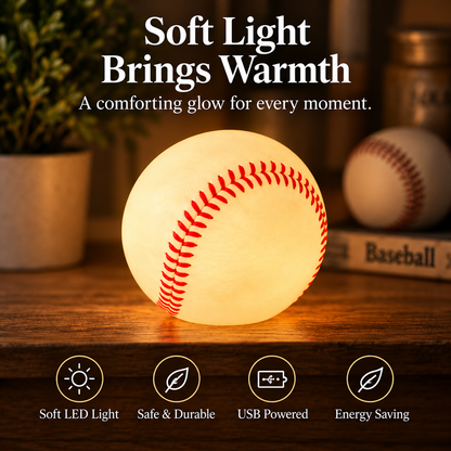 ⚾ Baseball Night Light Gift – Warm Glow for Baseball Lovers