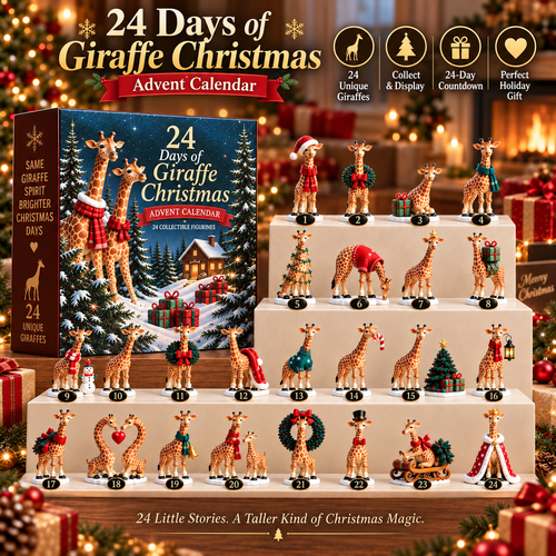 🦒 Giraffe Christmas Advent Calendar – 24 Holiday Character Toys