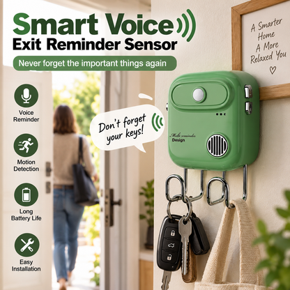 🔔 Smart Voice Exit Reminder Sensor | Custom Voice Home Alert