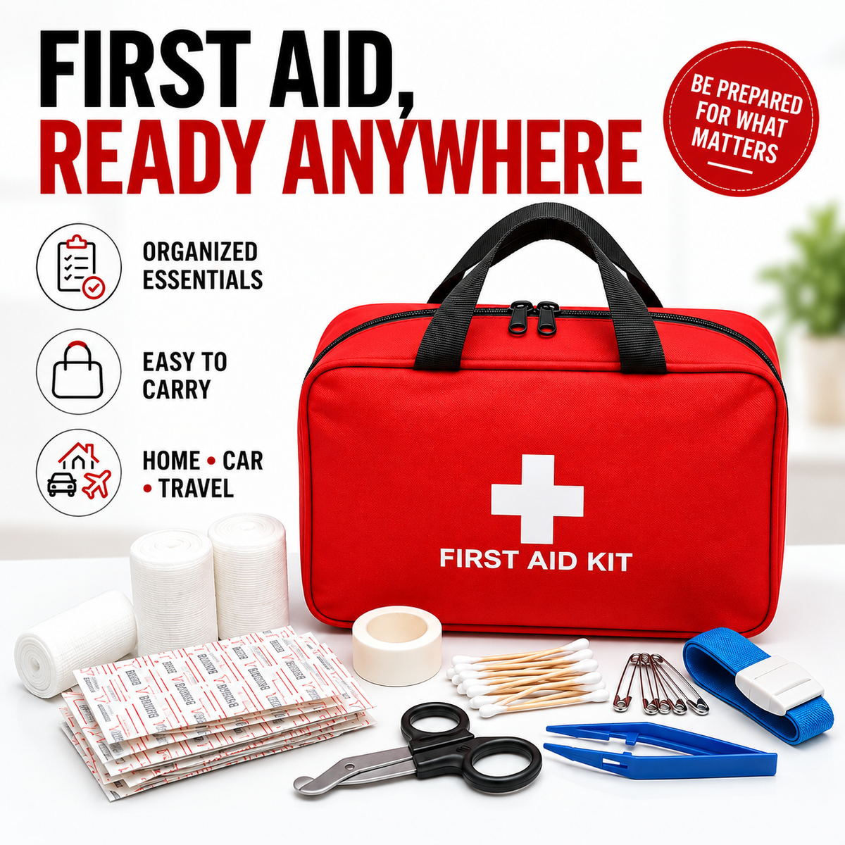 🩹 330 Piece Waterproof First Aid Kit | Emergency Survival Supply
