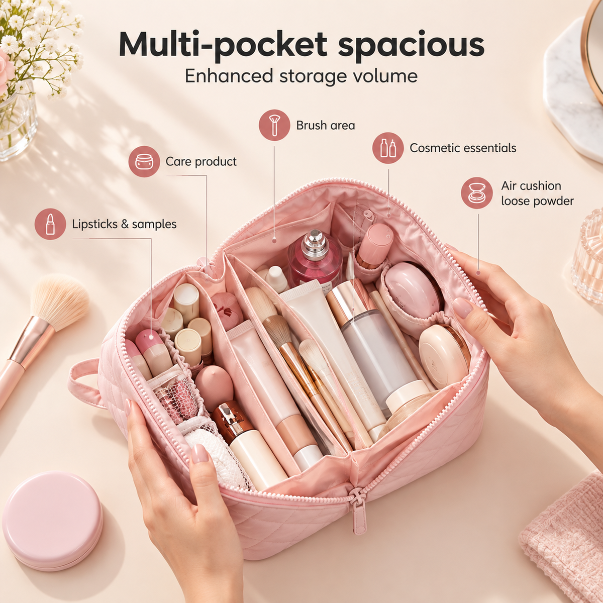 Travel Makeup Bag for Woman-Large Size