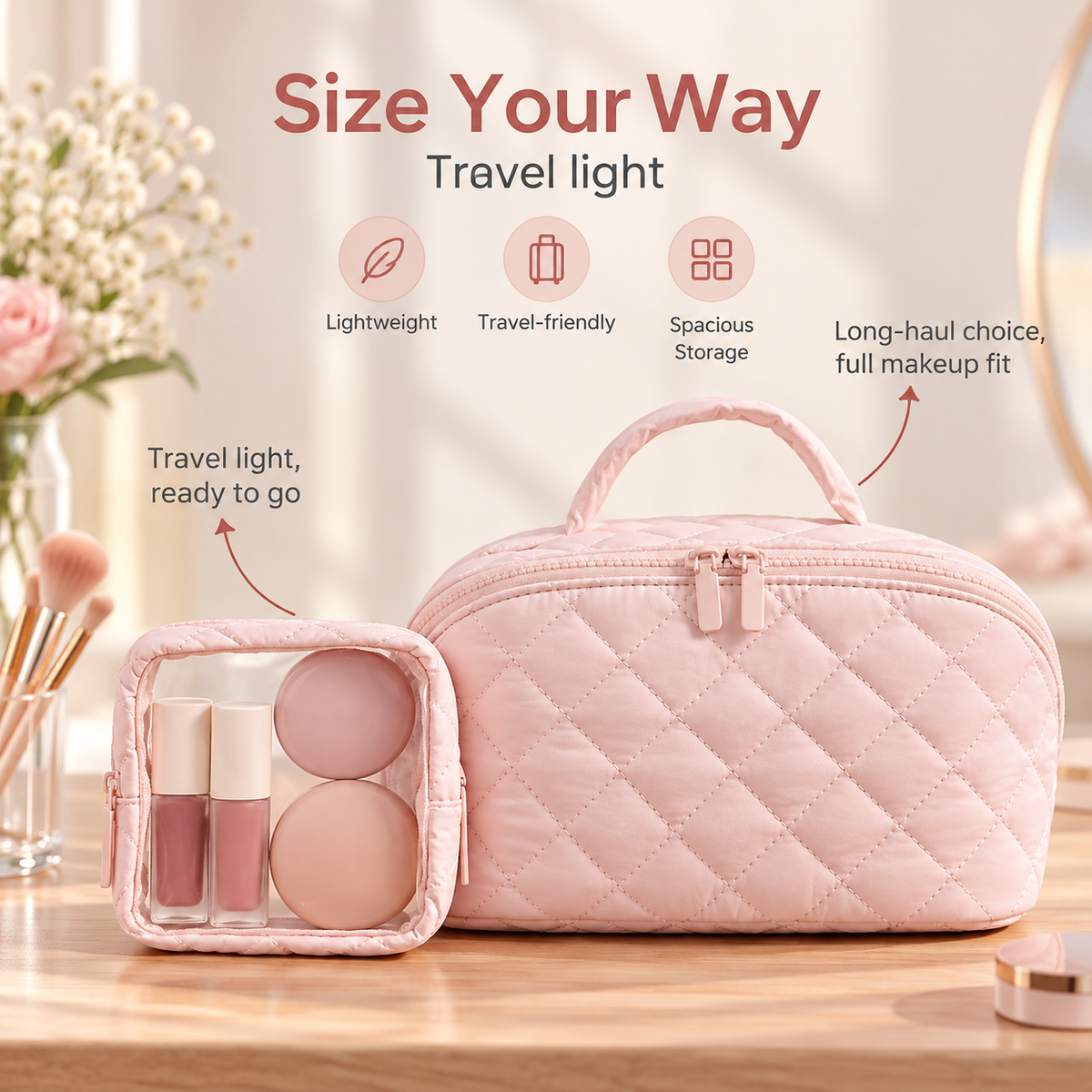 Travel Makeup Bag for Woman-Large Size