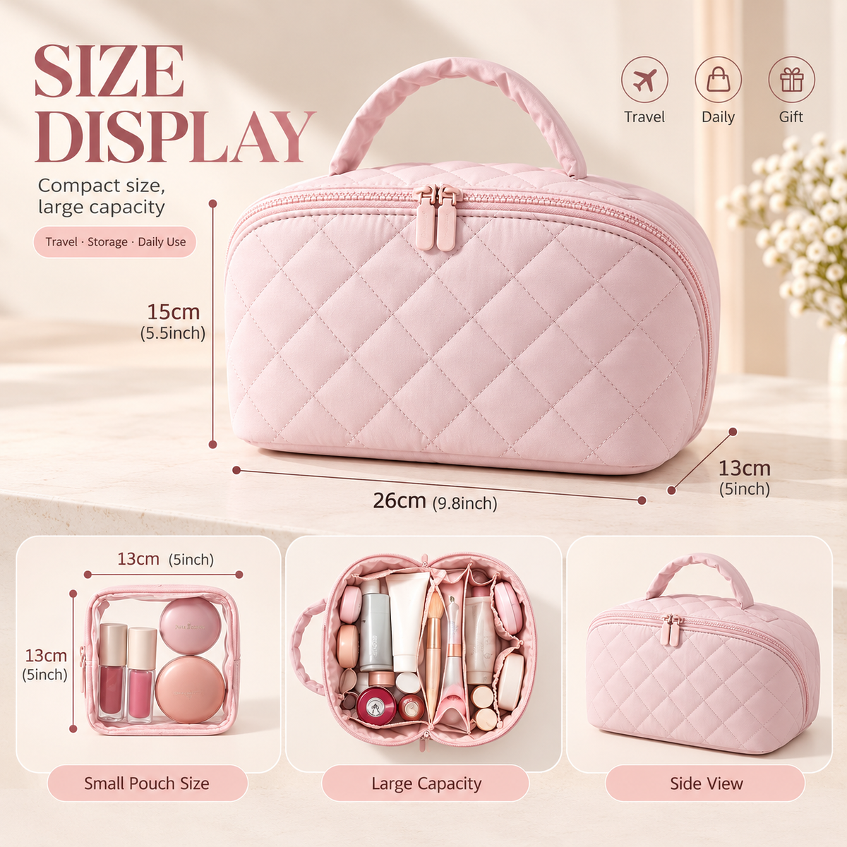 Travel Makeup Bag for Woman-Large Size