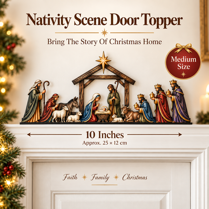 ✝️Nativity Scene Door Topper | Christmas Nativity Decor for Doorway