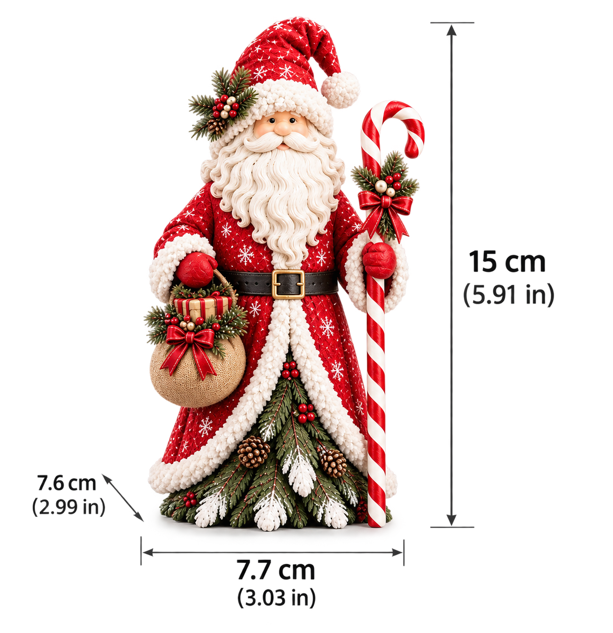 🎅Christmas Resin Figurine | ⛄Snowman Santa Claus Tabletop Decor, Christmas Tree Base Design Holiday Ornament