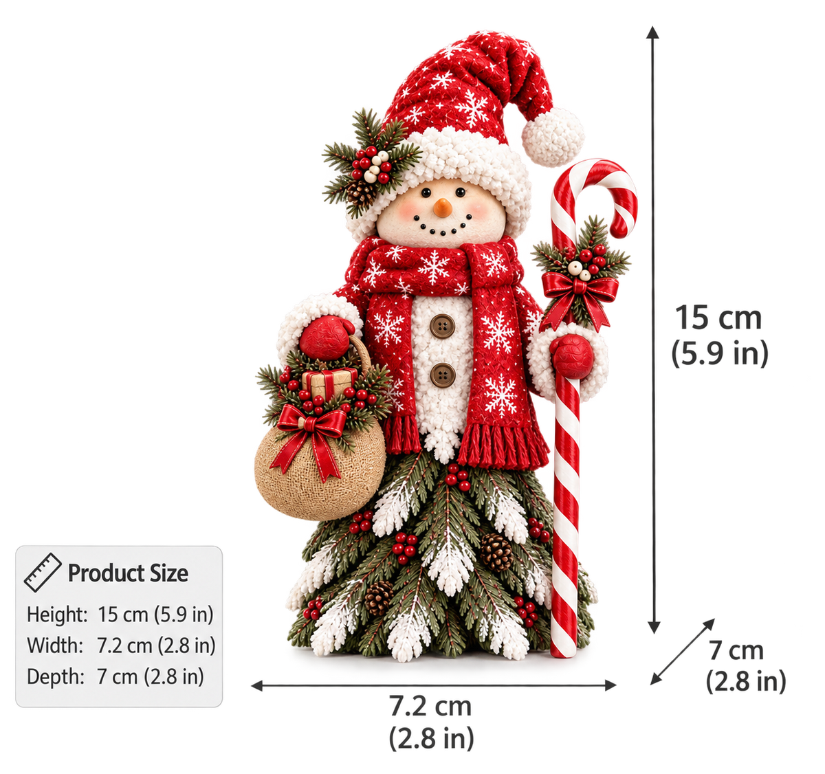 🎅Christmas Resin Figurine | ⛄Snowman Santa Claus Tabletop Decor, Christmas Tree Base Design Holiday Ornament