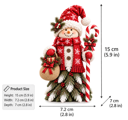 🎅Christmas Resin Figurine | ⛄Snowman Santa Claus Tabletop Decor, Christmas Tree Base Design Holiday Ornament