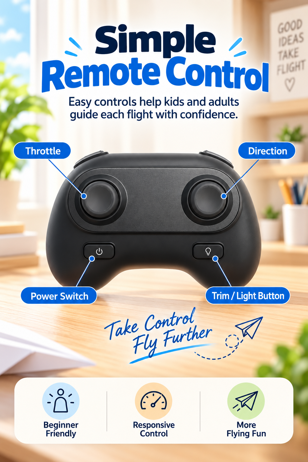 ✈️ RC Paper Airplane Kit | Gyro Stabilizer, Dual Propellers, DIY Flying Toy