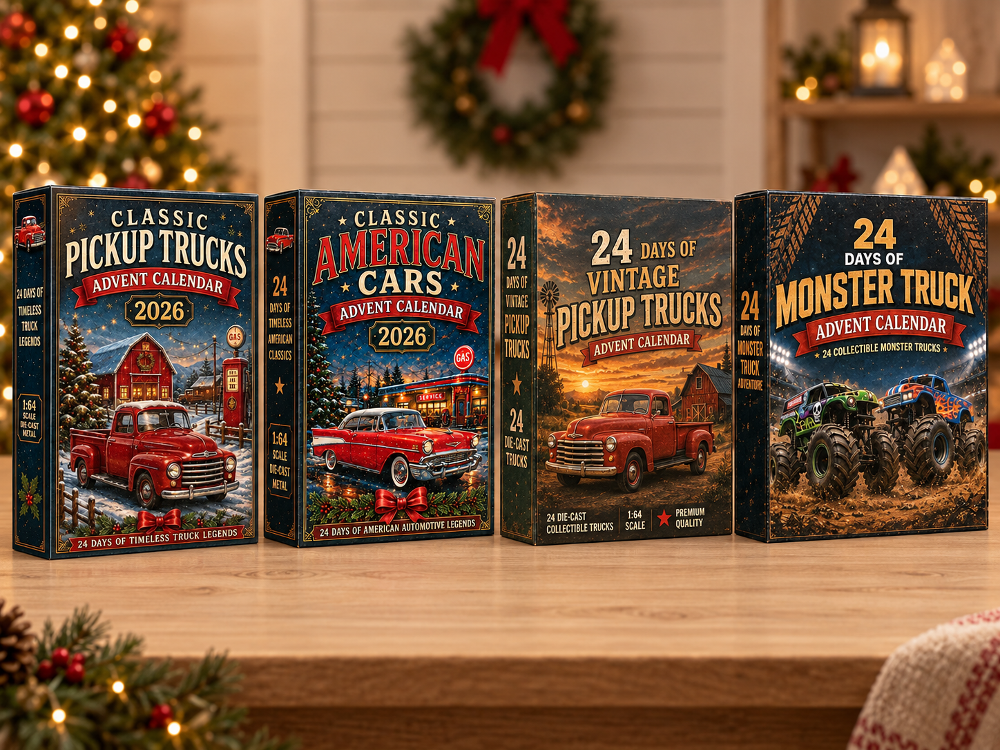 🚚🎄2026 Vehicle Advent Calendar Collection | 24‑Day Mini Toy Car Surprises