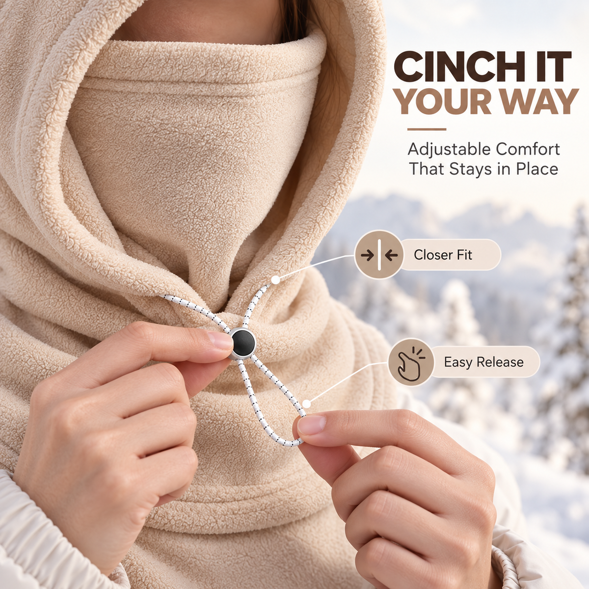 3-in-1 Cozy Fleece Winter Hood 🧣❄️ Full Face, Ear & Neck Coverage