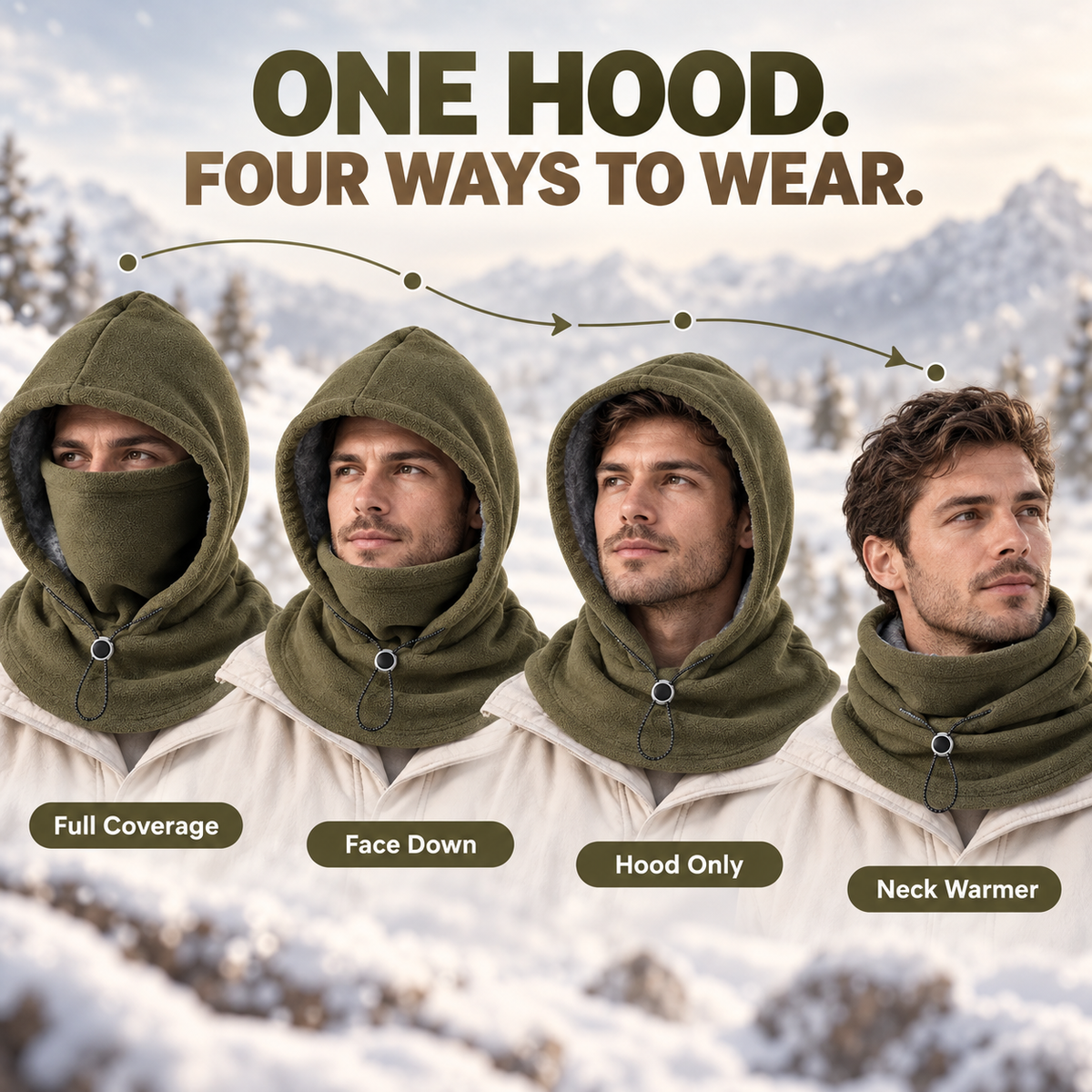3-in-1 Cozy Fleece Winter Hood 🧣❄️ Full Face, Ear & Neck Coverage