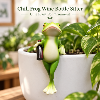 🐸 Resin Frog Pot Hanger Decor | Cute Whimsical Frog Figurine for Plant Pots