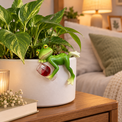🐸 Resin Frog Pot Hanger Decor | Cute Whimsical Frog Figurine for Plant Pots