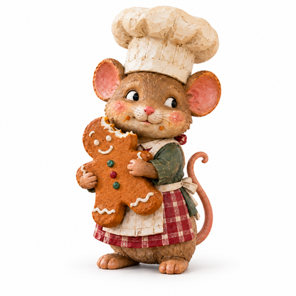 🍪 Gingerbread Mouse Baker Figure