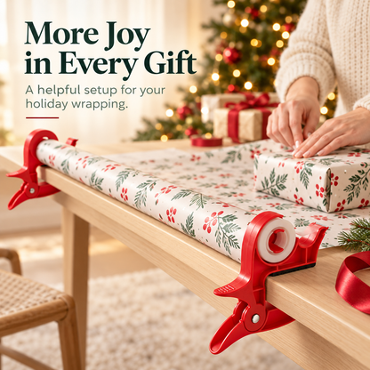 Hands-Free Gift Wrapping Helper 🎁 – Paper Holder & Tape Dispenser