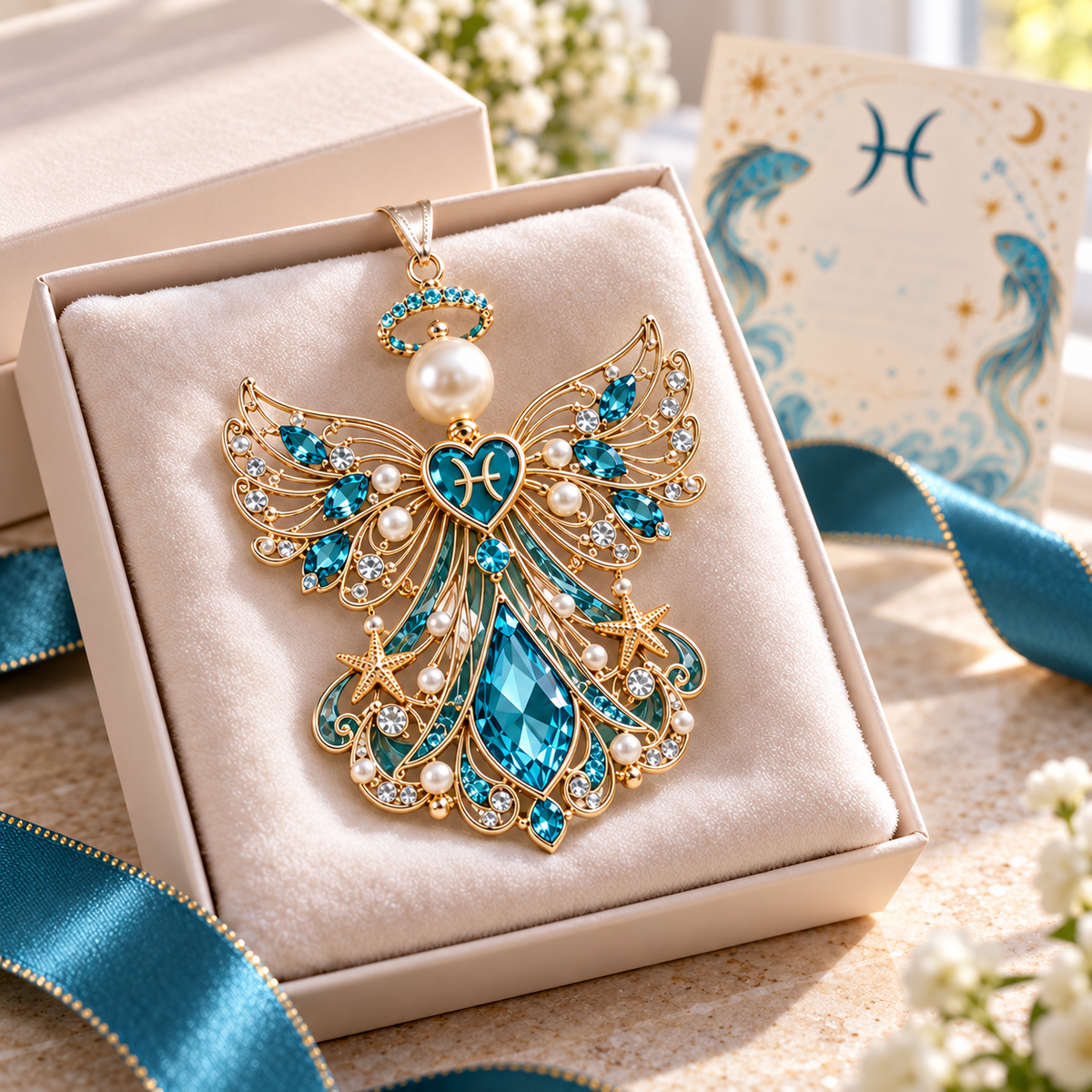 🌟Christmas Zodiac Birthstone Guardian Angel Card👼