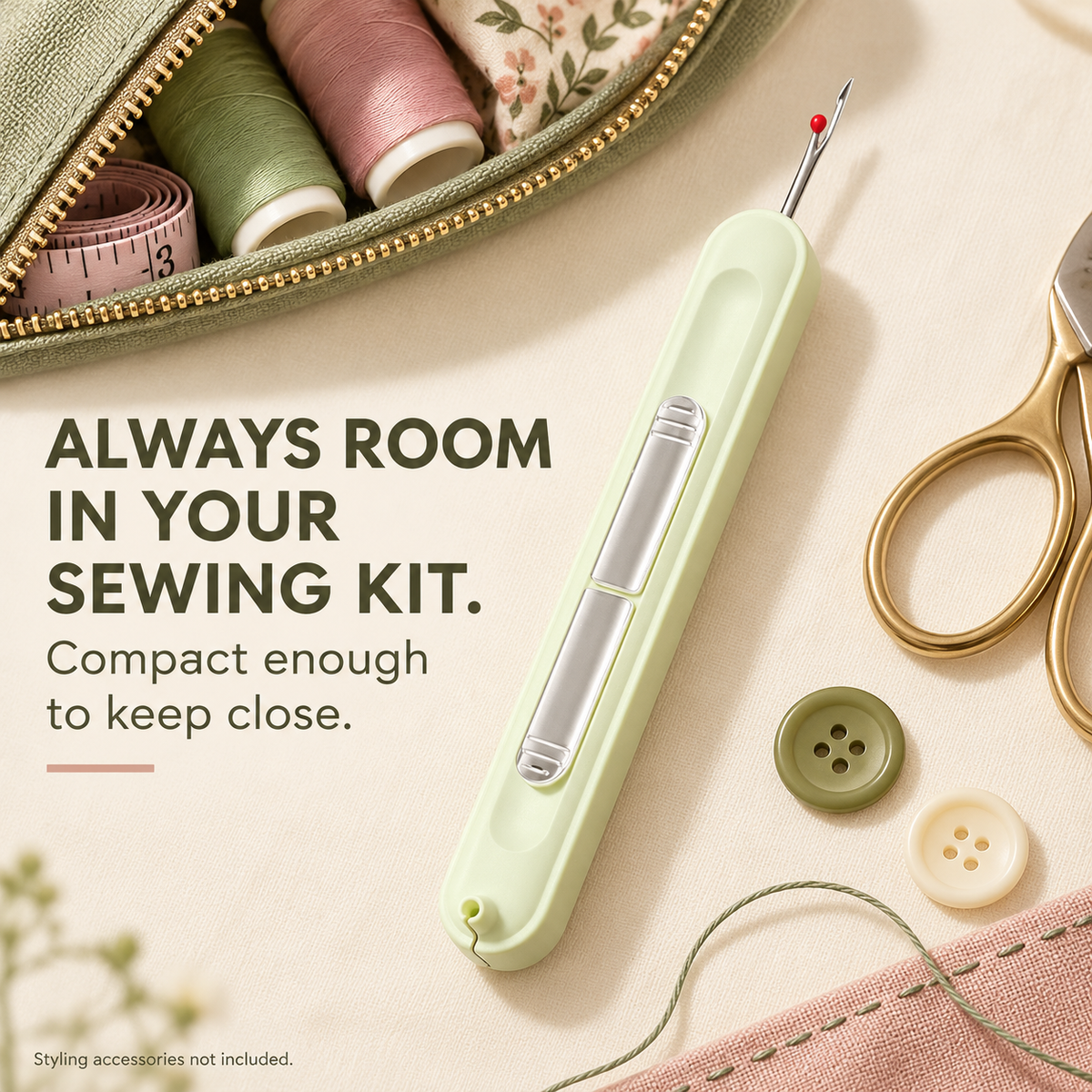 🧵 2-in-1 Needle Threader & Seam Ripper – Less Fuss, More Stitching