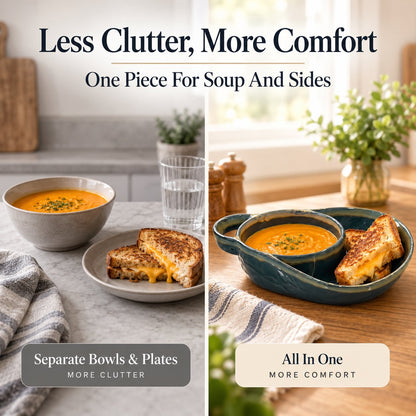 🥪 Cozy Soup & Sandwich Serving Bowl Plate Set for Easy Comfort Meals
