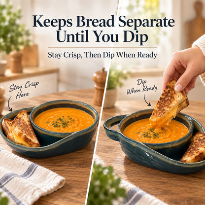 🥪 Cozy Soup & Sandwich Serving Bowl Plate Set for Easy Comfort Meals