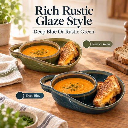 🥪 Cozy Soup & Sandwich Serving Bowl Plate Set for Easy Comfort Meals