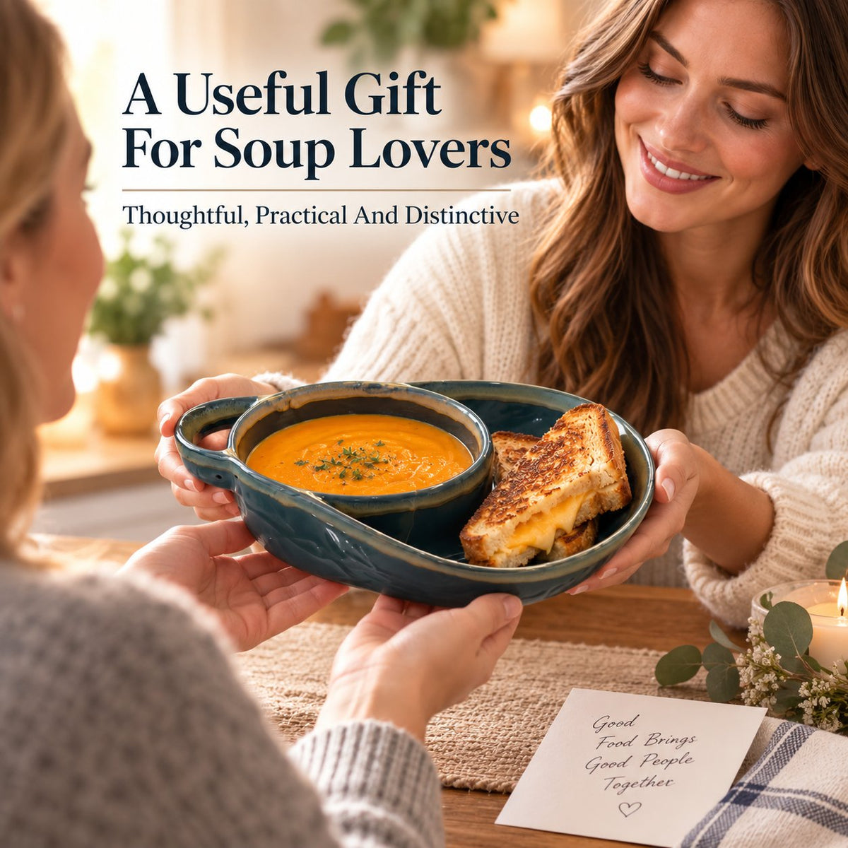 🥪 Cozy Soup & Sandwich Serving Bowl Plate Set for Easy Comfort Meals