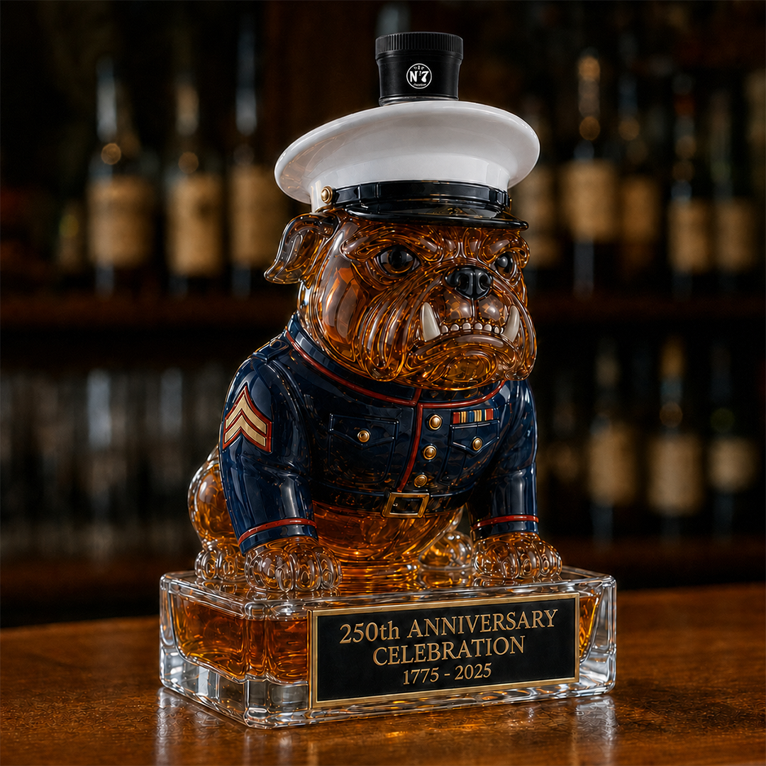 🔥🔥🔥 Limited-Time Offer | 250th Anniversary Military-Inspired Bulldog Whiskey Decanter Set