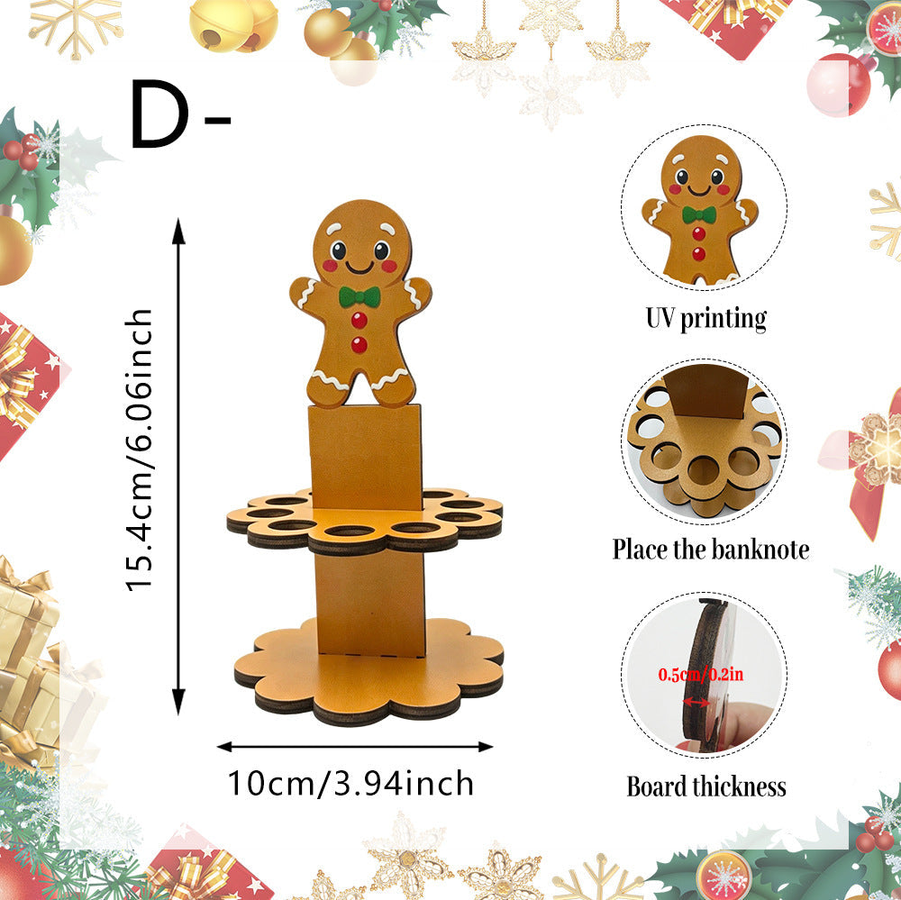 💵🎄 Christmas Tabletop Wooden Money Holder – Turn Cash Into a Festive Centerpiece ✨