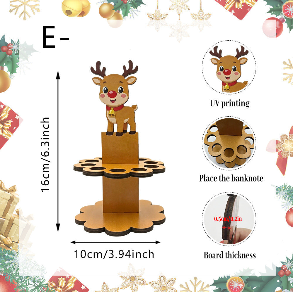 💵🎄 Christmas Tabletop Wooden Money Holder – Turn Cash Into a Festive Centerpiece ✨