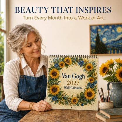 🎨 Van Gogh–Inspired 2027 Wall Calendar -12 Beautiful Artworks to Brighten Every Month