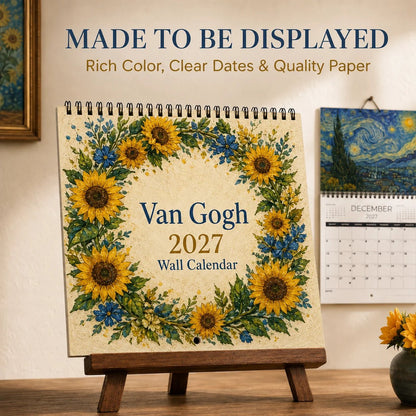 🎨 Van Gogh–Inspired 2027 Wall Calendar -12 Beautiful Artworks to Brighten Every Month
