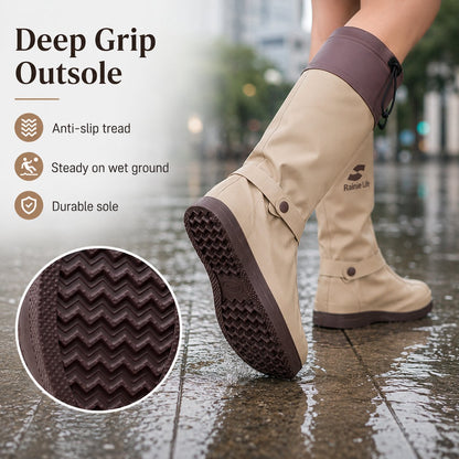 🔥High-Tube Foldable Waterproof shoe covers Non-slip Dual-Lock Rain Foot Protection for Daily Outdoor Commuting & Wet-Weather Travel