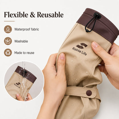 🔥High-Tube Foldable Waterproof shoe covers Non-slip Dual-Lock Rain Foot Protection for Daily Outdoor Commuting & Wet-Weather Travel