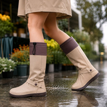 🔥High-Tube Foldable Waterproof shoe covers Non-slip Dual-Lock Rain Foot Protection for Daily Outdoor Commuting & Wet-Weather Travel